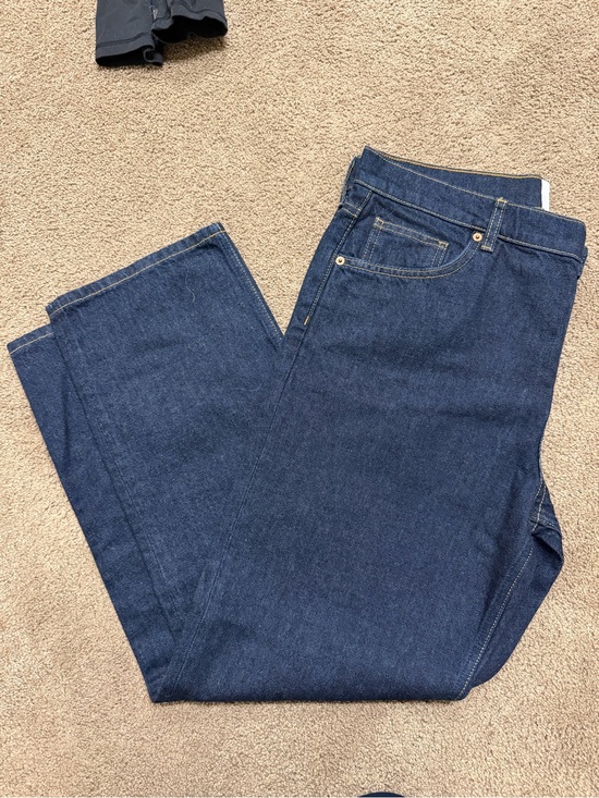 Reformation Denim - Reformation Straight-Leg Dark Blue Denim Jeans